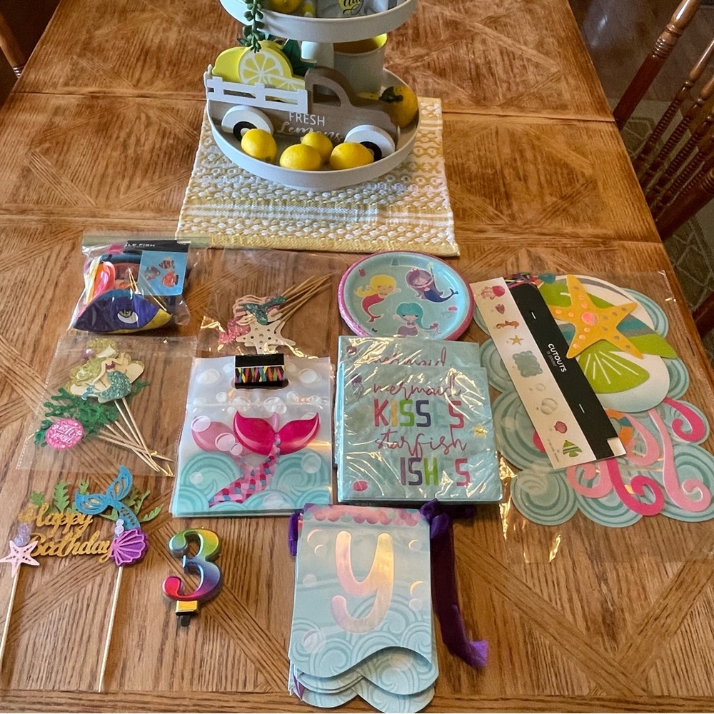 Mermaid birthday party bundle